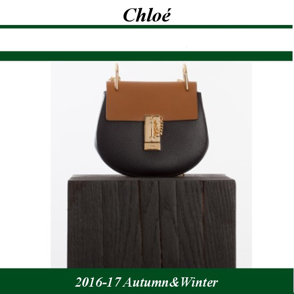 16-17AW☆クロエ スーパーコピー CHLOE Full blue mustard mini Drew bag 6112114